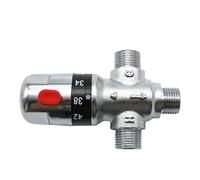 Valvola miscelatrice termostatica Rubinetto del bagno Controllo miscelatore temperatura Valvola termostatica Miglioramento domestico (Color : Silver)