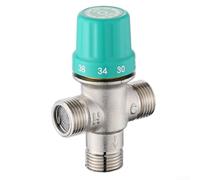 Valvola miscelatrice termostatica, Valvola Miscelatrice Termostatica in Rame 20-65C Filtri Acqua Stop 1/2 Pollice A Tre Vie Misura B,A(B)