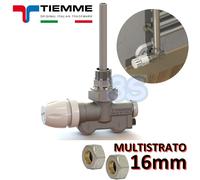 Valvola mono/bitubo 1/2'' TIEMME con adattatori multistrato 16 mm - attacchi a s