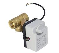 Valvola motorizzata Sfera Metallo per Riscaldamento e Acqua 1 Pollice Ottone Forgiato Motore sincrono Silenziatore con Interruttore Limite e Controllo Manuale per CVC Refrigerazione Ventilazione