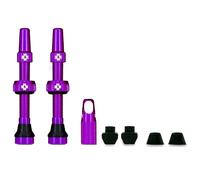 Muc off v2 aluminium 44 mm tubeless valves purple