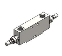 Valvola Oleodinamica Blocco Controllo Ama 3/8" 35 l/min Made in Italy