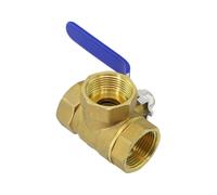 Valvola Ottone 3 Vie per Acqua Olio Gas Struttura Fissa Foro per Uso Lungo Termi