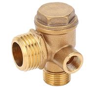 Valvola per compressore d'aria a 3 vie con filettatura Klanata, valvola di ritegno in ottone 1/2x3/8x10, accessori di non ritorno a 3 vie con filettatura maschio per compressori