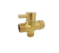 Valvola per Doccia Adattatore a T rubinetto dell'acqua rubinetto rubinetto a 3 vie placcatura in oro valvola deviatore in ottone separatore WC soffione doccia Tee (Color : G1 2)