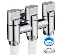 Valvola per la doccia a 3 vie Valvola in acciaio inossidabile deviatore per doccia Spigot ad acqua multifunzionale a tre vie Perfetto per le lavatrici Balcone del bagno cucina