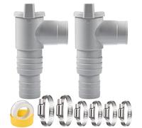 Valvola per piscina da 32 mm,Accessori per la manutenzione della piscina,Set di Collegamento per Piscina da 32 mm,Adattatore per tubo per piscina,Accessori di manutenzione con 6 morsetti per tubi