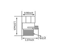 Valvola per soffione doccia G1/2 in rame massiccio, valvola di intercettazione, regolatore di flusso dell'acqua, regolatore di alta pressione per bidet, soffione doccia, bagno,