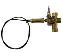 Valvola pilota combinata NPT da 1,3 cm, valvola di scarico, valvola di ritegno e cavo di controllo dell'acceleratore per compressori d'aria a gas da 8HP - 13 HP e inferiori (125-150 PSI, cavo di