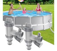 Valvola Plunger Plus per piscina fuori terra, 2 in 1 valvola a pistone, accessorio piscina per piscina Intex/Bestway/Coleman, valvola di intercettazione per piscine fuori terra e pompa filtro piscina