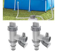Valvola Plunger Plus per piscina fuori terra, 2 in 1 valvola a pistone, accessorio piscina per piscina Intex/Bestway/Coleman, rubinetto di intercettazione per piscine fuori terra (×2)