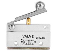 Valvola Pneumatica a Leva G1/8 con Rullino, Valvola di Controllo Manuale 0-0,8 MPa, Accessorio per Sistemi Pneumatici MOV-02