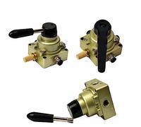 Valvola pneumatica con interruttore manuale a 4 vie e 3 posizioni HV-02/03/04 HV400-04 Porta 1/4 3/8 1/2 pollici BSP di controllo ad azionamento 1 pz(With Fittings 8mm,HV-04)