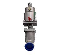 Valvola pneumatica dell'acciaio inossidabile DN32 normalmente chiusa/aperta valvole ad angolo dell'attuatore pneumatico 16bar per olio di gas del vapore (NO_Single Acting)