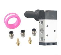 Valvola pneumatica manuale 4H210-08 1/4" dimensione del porto 5/2 controllo di modo con raccordi rapidi e silenziatori per sistemi di utensili pneumatici da officina, 1 set (PC8-02)