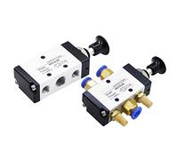 Valvola pneumatica manuale a 2 vie 4R210-08 - Interruttore direzionale a 5 posizioni push e pull for solenoide e valvole - 1 pezzo(4R210-08 With 6mm Fittings)