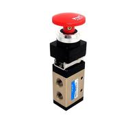 Valvola pneumatica meccanica con pulsante a fungo a 3 vie e 2 posizioni da 1/4"PT MV322EB
