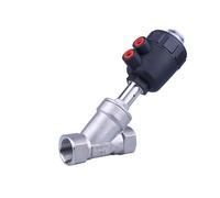 Valvola pneumatica resistente all'erosione ad alta temperatura - Valvola a sede angolare con filettatura interna tipo Y serie DN for il controllo del vapore(Dn32 Plastic Head)