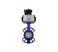 Valvola pneumatica standard a lucchetto pieno tipo wafer DN80 3" gruppo/attuatore/scatola di commutazione/solenoide 120 V(Steel-Low Pressure)