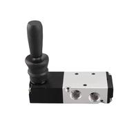 Valvola pneumatica, valvola di controllo manuale pneumatica 0~0,8Mpa Valvola pneumatica a leva manuale a 5 porte a 3 posizioni per automazione industriale (4H230-08)