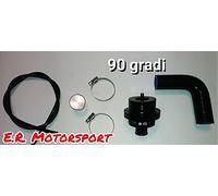 Valvola Pop Off Nera ,Tubi siliconici Neri + Curva 90 gradi diam 25 mm