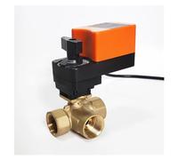 Valvola proporzionale a T a 3 vie da 1/2'', AC/DC24V 0-10V, modulante for regolazione del flusso o controllo on/off(0-10V)