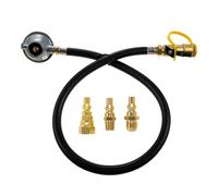 Valvola regolatrice del gas for bombola di propano a bassa pressione da 1 LB con kit valvola di intercettazione a sgancio rapido da 1/4", NPT da 1/4", attacco maschio e femmina da 3/8"