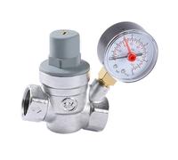 Valvola riduttrice di pressione in ottone multi misura con manometro integrato