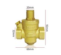 Valvola riduttrice pressione acqua ottone resistente DN20 con confezione install