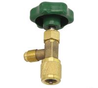 Valvola rubinetto in acciaio inox e ottone con tappo in plastica verde per condizionatore d'aria con filettatura da 7/16 28 unf per garantire prestazioni a prova di perdite nei progetti di