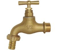 VALVOLA RUBINETTO IRRIGAZIONE OTTONE SPAZZOLATO 15/21-20/27 ARRIVO NOSE