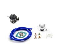 Valvola Scarico Turbo Universale Tipo Universale -R Turbo Blow Off Valve Regolabile 25psi BOV. Dump/Adapter 5 Colors(Black)
