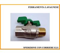 Valvola sfera a farfalla leva lega maschio-femmina RIV made in Italy