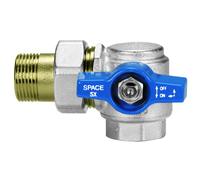 Valvola sfera a squadra cromata verso sinistro mod. Space EFFEBI