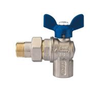 VALVOLA SFERA A SQUADRA PER COLLETTORI FARFALLA ALLUMINIO BLU 1/2" DN 15 PN 30