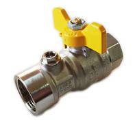 Valvola sfera diritta FF post contatore gas da 3/4''