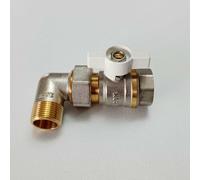 Valvola sfera saracinesca da 1" ad angolo MF leva corta con bocchettone orientab