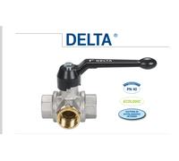 VALVOLA SFERA TRE VIE A L EFFEBI DELTA PN 40 DISPONIBILE DA 1/2" A 2"