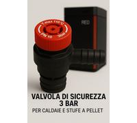 Valvola sicurezza stufa a pellet 3 bar originale MCZ RED365 Cadel 41501103300