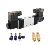 Valvola solenoide 220 V pneumatica 4V220-08 aria 5 vie 2 posizioni 1/4 "bobina in lega interna DC 12 V DC 24 V AC110 V 1 pezzo (SL 8 mm regolare, AC110)