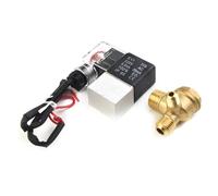 Valvola solenoide a 2 vie normalmente aperta per compressori ad olio G1/4 filettatura femmina Dc12v 4w Corpo in alluminio con tubo in ottone Pistone in acciaio inossidabile compatibile con aria/gas