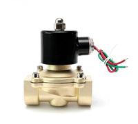 Valvola solenoide elettrica in ottone DN32 DC12V DC24V AC220V 110V elettrovalvola normalmente chiusa per acqua olio aria (NPT-24VDC)