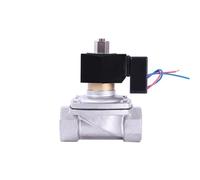 Valvola solenoide impermeabile normalmente aperta da 1-1/4 "con indicatore di alimentazione a LED 24V 12V 220V 110V Valvola elettromagnetica non calda in acciaio inossidabile (BSP-120VAV-NBR-SEAL)