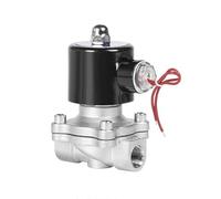 Valvola solenoide normalmente chiusa da 3/8 pollici in acciaio inox per acqua/gas, 1 pezzo (NPT_24VDC_VITON-SEAL)