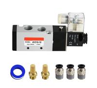 Valvola solenoide pneumatica 4V210-08 12V/24V/110V Serie Single Coil Pilot-Operated Electric 2 Posizione Tipo di connessione a 5 vie (DC12V/Fuori linea, 1/4 "NPT) (DC12V/Scatola di giunzione, 3/8" NPT