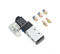 Valvola Solenoide Pneumatica 4V210-08 DC12V 5 Vie | DC12V, 5 vie 2 posizioni, filetto BSPT G1/4, pressione 0.8MPa, automazione industriale
