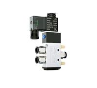 Valvola solenoide pneumatica ad aria 4V210-08 Elettrovalvola pneumatica 5/2 vie DC24V AC220V Controllo aria a doppia bobina for compressore di automazione 8mm(4V210-08-6F,DC24V)