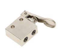 Valvola TAC2-31P 1/8" Filettatura 2 posizioni 3 vie Ripristino Leva di ritorno a molla Interruttore pneumatico Valvola con raccordi Silenziatore(TAC2-31P)