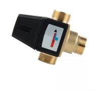 Valvola termostatica a 3 vie DN20 DN25 per acqua calda e riscaldamento a pavimento, intervallo di temperatura 35-60°C, in ottone con protezione contro il surriscaldamento (DN20)