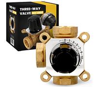 Valvola termostatica a tre vie, regolazione termostatica centrale e a pavimento, regolazione 3/4" DN20, valvola termostatica per temperatura dell'acqua
